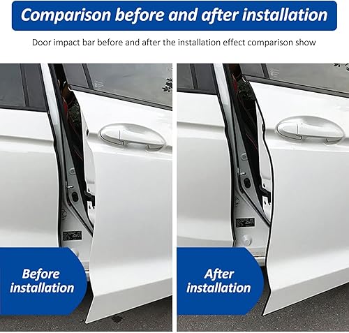 Miniatura 5 de Protectores de borde de puerta de automóvil de 33 pies, protector de borde de puerta de ajuste universal negro, moldura de goma en forma de U para