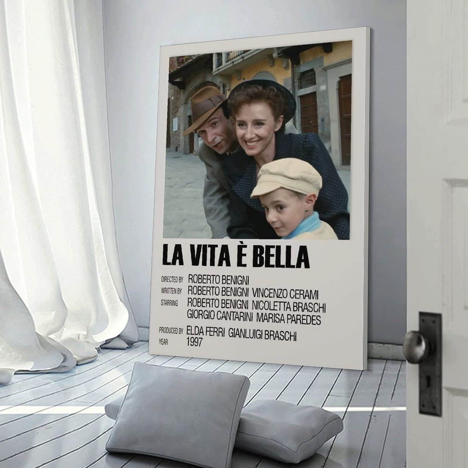 Life Is Beautiful Poster di film commedia italiana, pittura decorativa su tela, per soggiorno, camera da letto, 40 x 60 cm