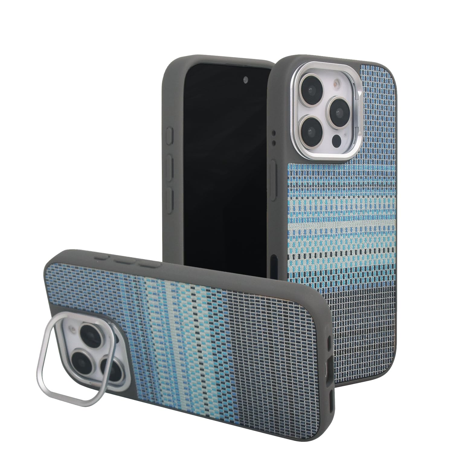 LUCKY BEAN for iPhone 16 Pro 6.3" Case, Natural Silk with Silver Thread Soft TPU Phone Case, Compatible with MagSafe，Ultra Protective Shockproof Grade