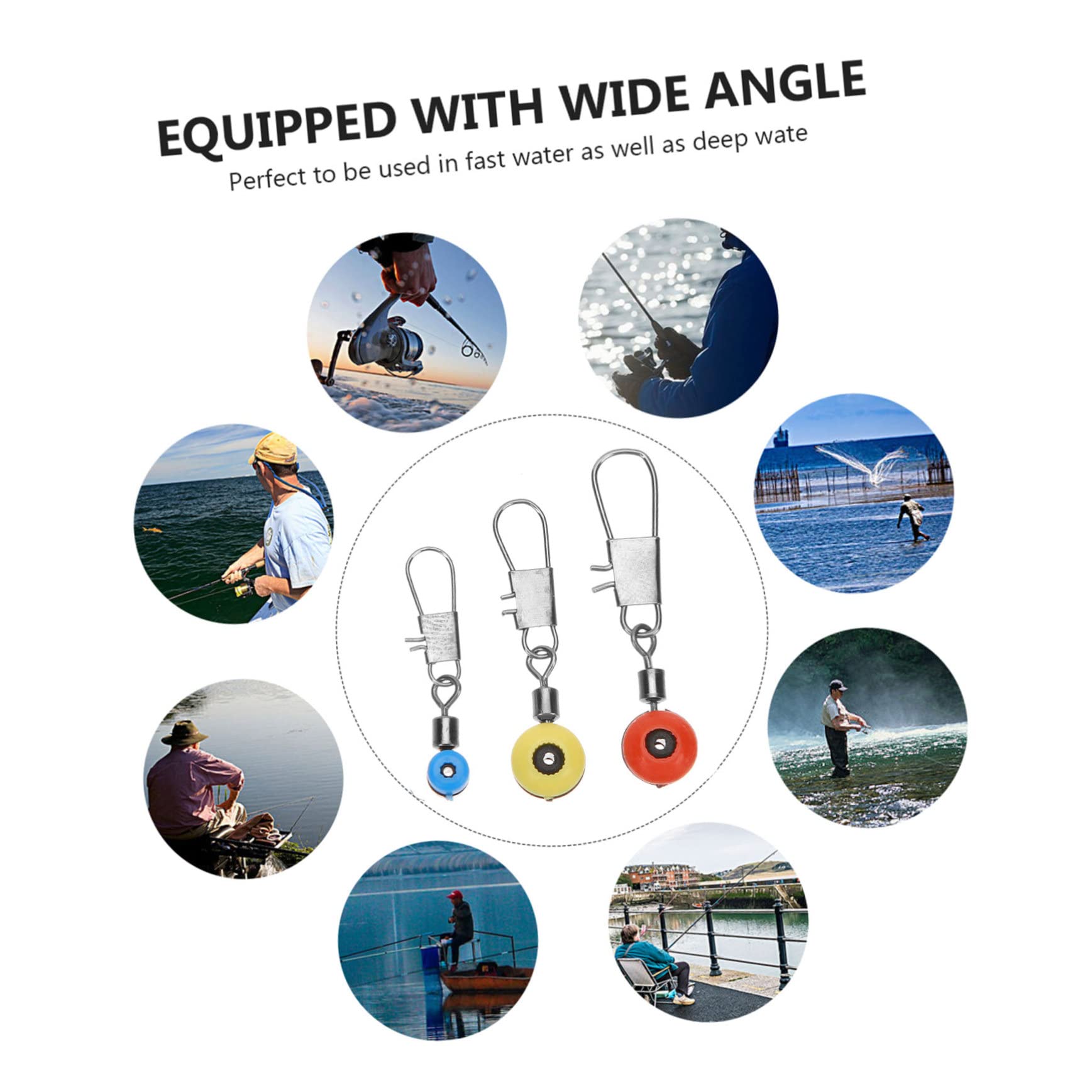 Mipcase 200 Pz fagioli spaziali piccola serratura girevole anello cablato portachiavi esche da pesca girevoli robusto anello da pesca sfera suite perline da attrezzatura da
