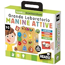 HEADU – Laboratorio Manine Attive Montessori – Con 24 Forme Tattili Degli Animali | Giochi Educativi 1 2 3 Anni, Gioco Montessori, Giochi Tattili Bambini, Regalo Bambino Piccolo, Regalo bambina 2 anni