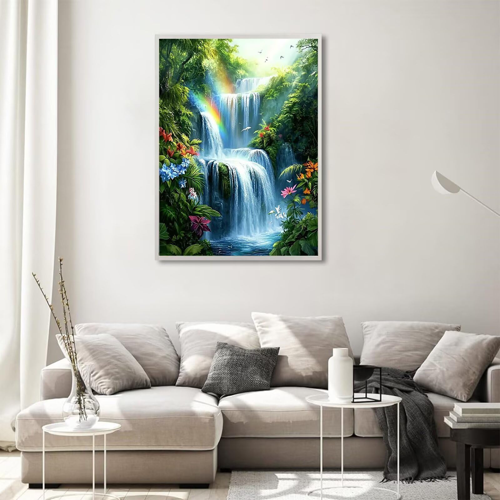 Diamond Painting Fallen, Wald Diamond Painting Erwachsene 5D Eckige Steine Full Drill Diamond-painting, DIY Kreuzstich Bastelset Kreativ Set für Erwachsene, Home Wand Dekor, Geschenke 60x90cm,Model652