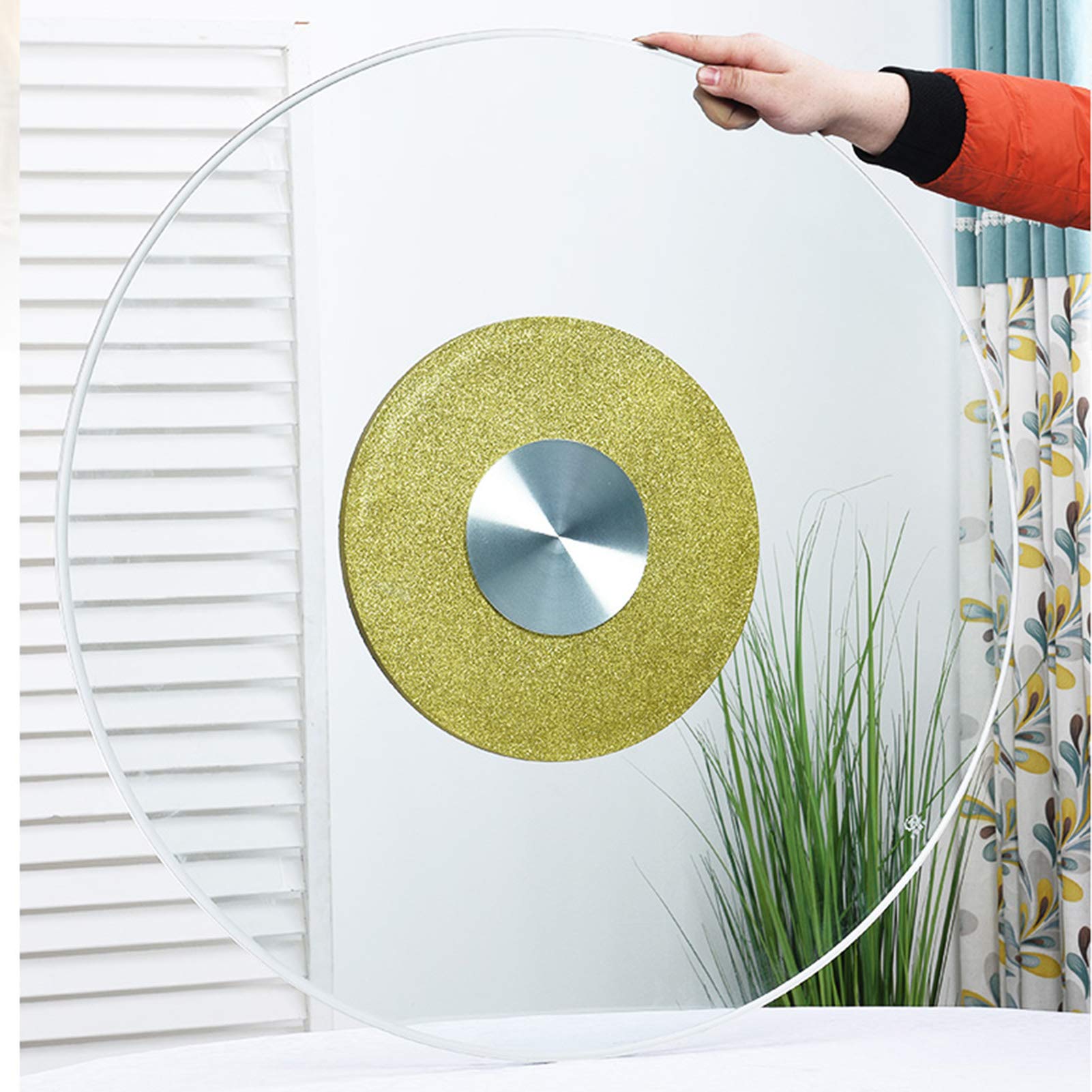 Plateau tournant en verre trempé rond avec roulements silencieux pour table de salle à manger