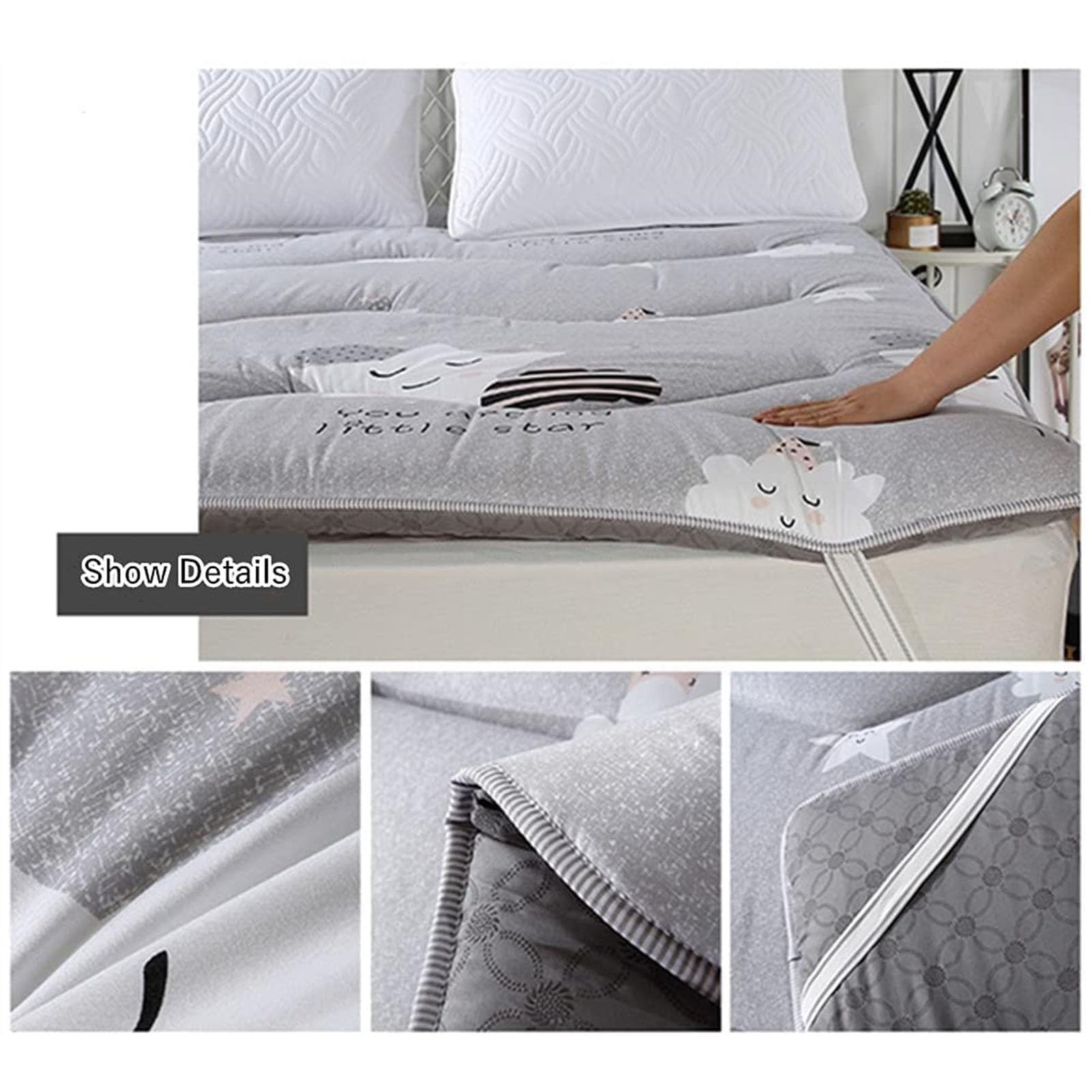 Materasso Futon Giapponese 5cm Spesso Pieghevole Tatami Portatile Arrotolabile Letto Ospiti Per Dormitorio Adulti Ragazzi Ragazze Divano Morbido Traspirante Cotone Facile Cura Ipoallergenico Durevole