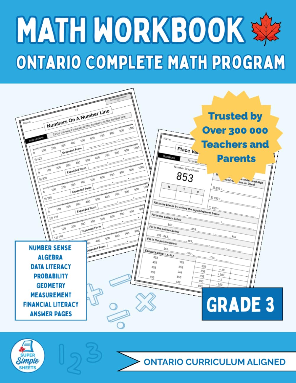 Ontario Grade 3 Math Workbook: The Only Full-Year Workbook That Covers Every Ontario Math Expectation Across All Five Strands