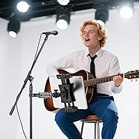 Vista 8 de Tablet Mount for Spin Bike Treadmill, iPad Holder Stand Exercise Bike Handlebar Mount for Stationary Bicycle, Microphone Stand, Storlls, Tablet