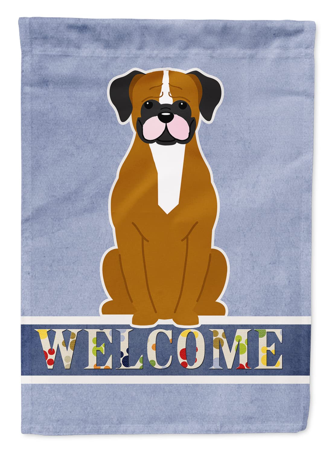 Boxer Bienvenue Drapeau Jardin Caroline's Treasures petit format