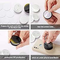 Vista 4 de Weewooday 30 Soporte de agarre para teléfono con adhesivo de doble cara Soporte de soporte extensible para casi fundas (blanco)