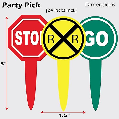 Miniatura 5 de Havercamp Fiesta de ferrocarril para 16! Incluye 16 platos de 9 pulgadas de largo, servilletas grandes, tazas y bolsas de botín de 12 onzas y 24