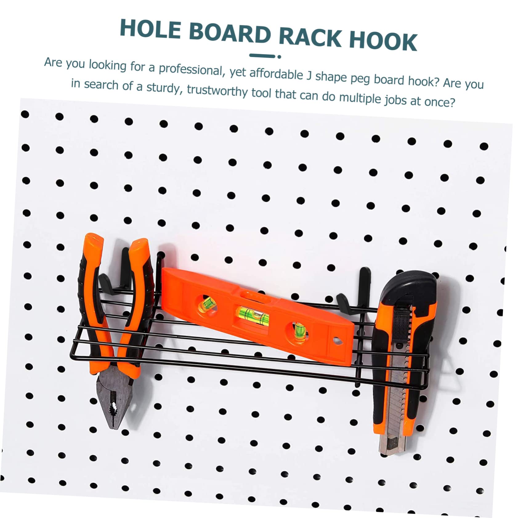 HOOTNEE 40 Pcs Hook up Wok Stand Pegboard Pegs Garage Accessories J Shape Peg Hooks Pegboard Display Hook for Peg Board Pegboard Accessories Utility Hooks Shelf Display Hook Plastic Black