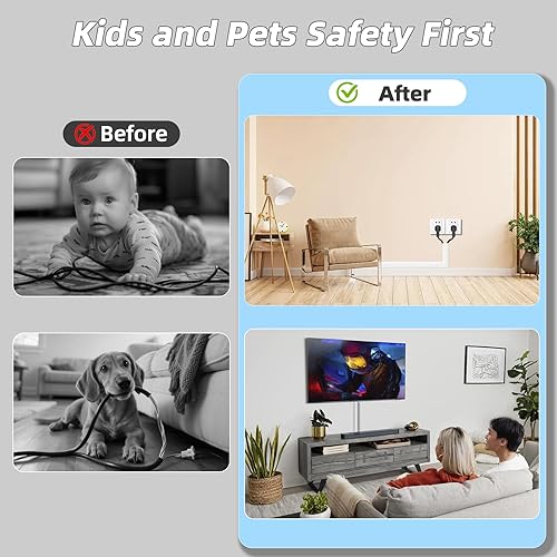 Miniatura 5 de Ocultador de cable de silicona para 2-3 cables, cubiertas de alambre de apertura lateral para cables en la pared, canaleta autoadhesiva, ocultador