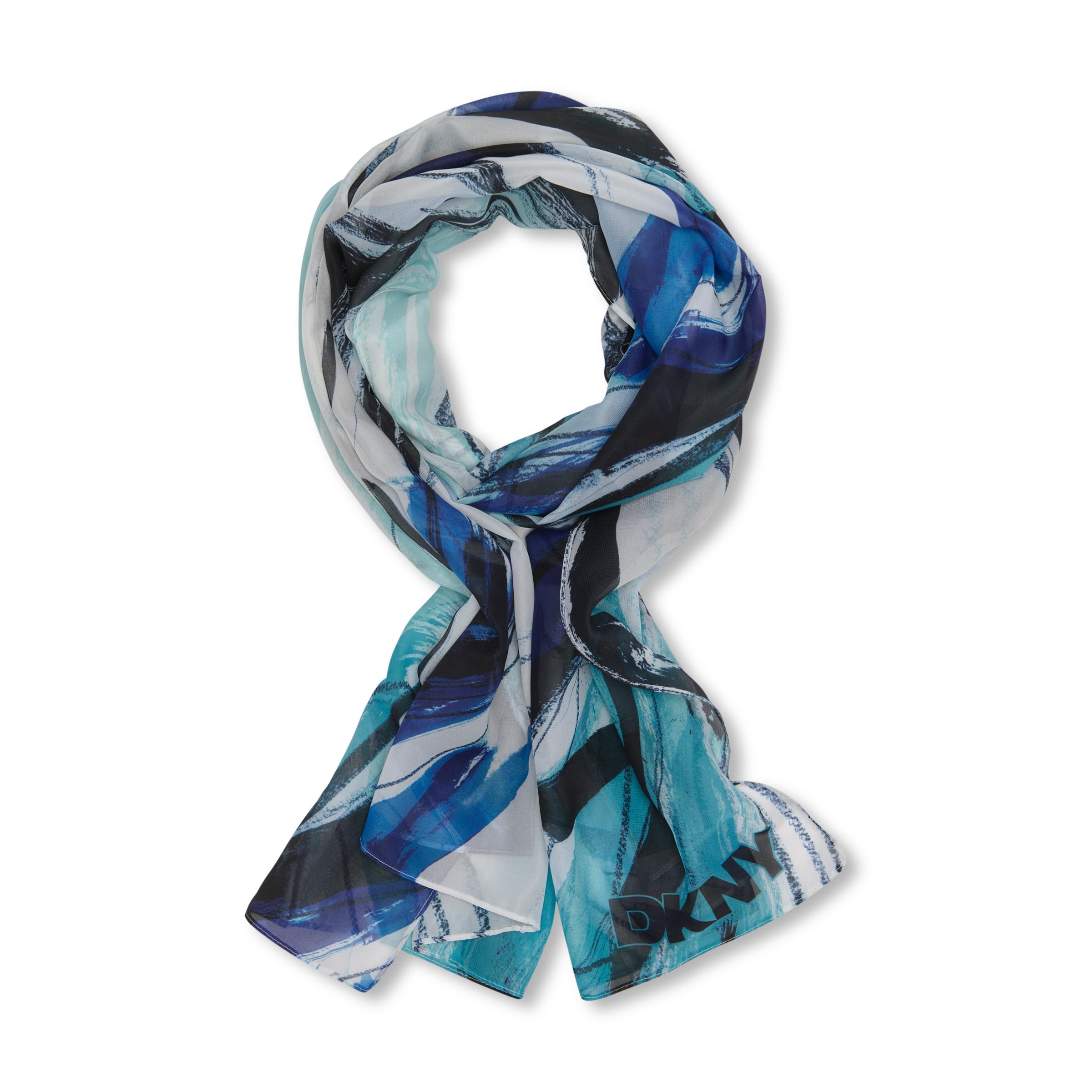 Dkny Women's Atlantic Blue Accessories Scarf, One Size, One Size