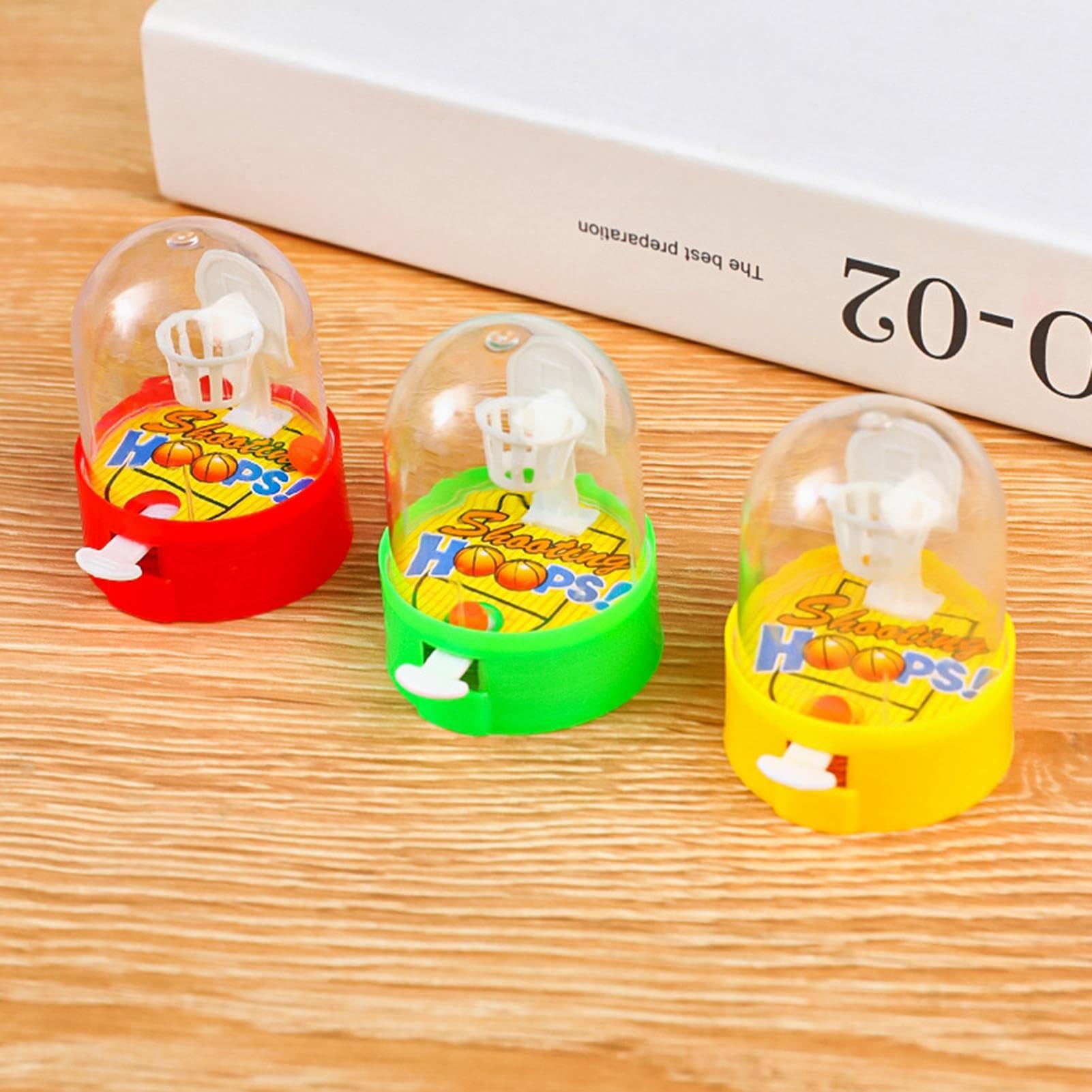 Mini Basketball Game Set, Finger Toys Basketball Machine, Handheld Arcade Games, Portable Hoop, 4.4 x 4.4 x 6cm