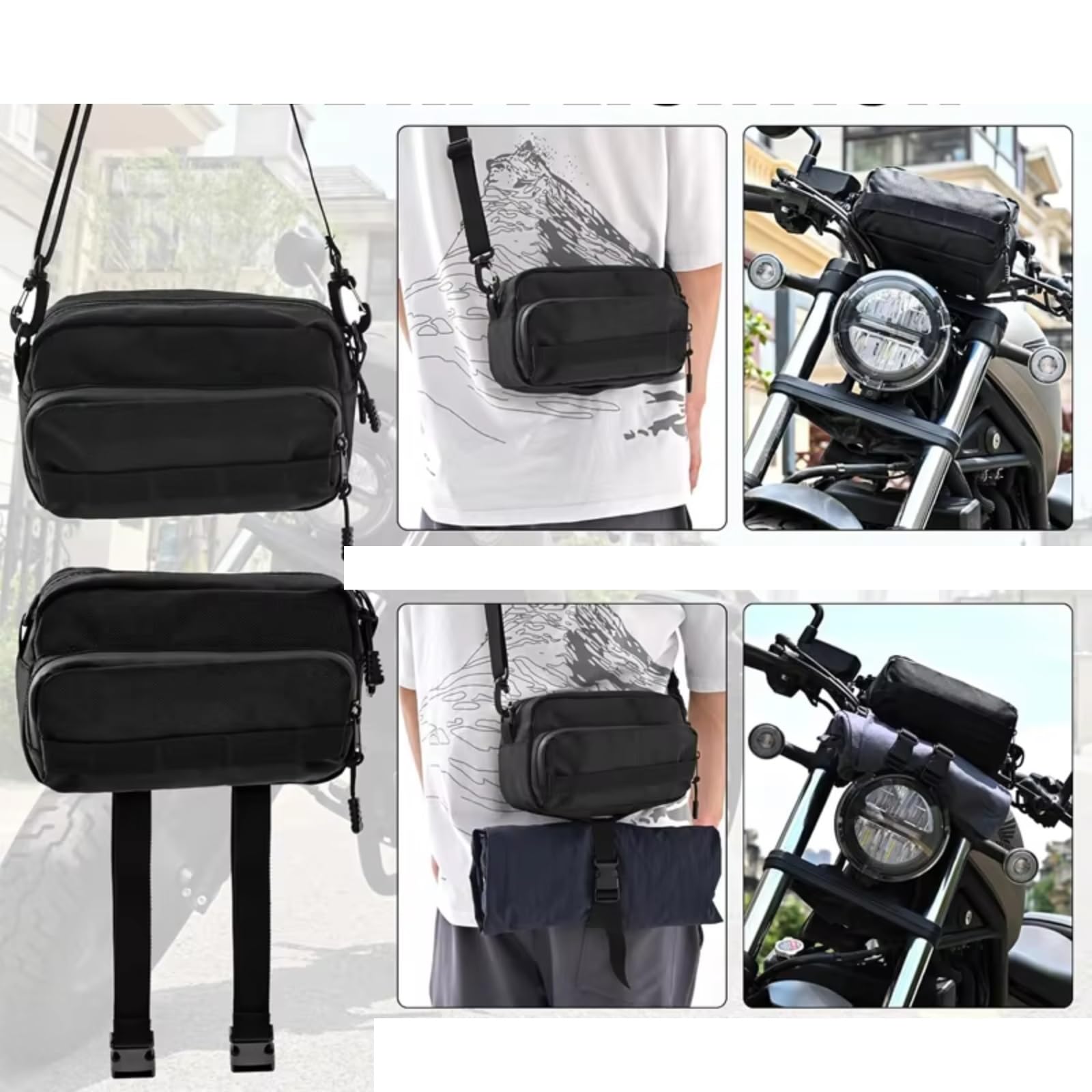 Compatibile Con Yamaha Per MT01 Per FZ 07 Per MT07 09 Per MT09 Borsa Portaoggetti Anteriore Moto Manubrio Bar Pacchetto Borse Attrezzi Sacche Moto