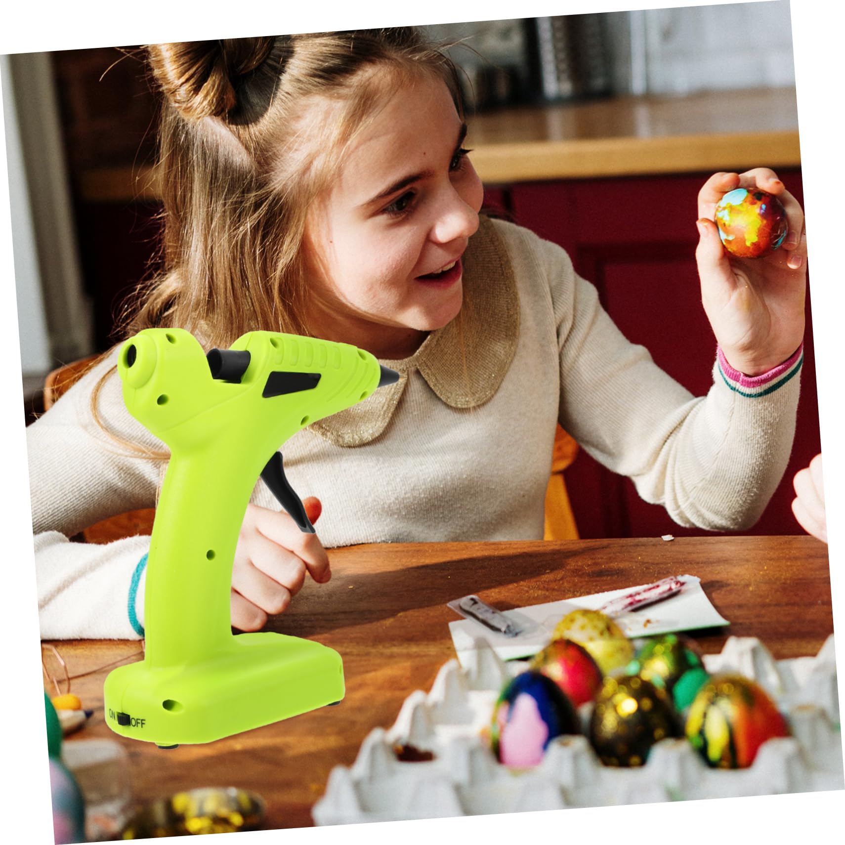 Gogogmee Multi-use Hot Melt Glue Sprayer Glue for Crafts Cordless Trigger Easy to Use Suitable for Paper Fabric