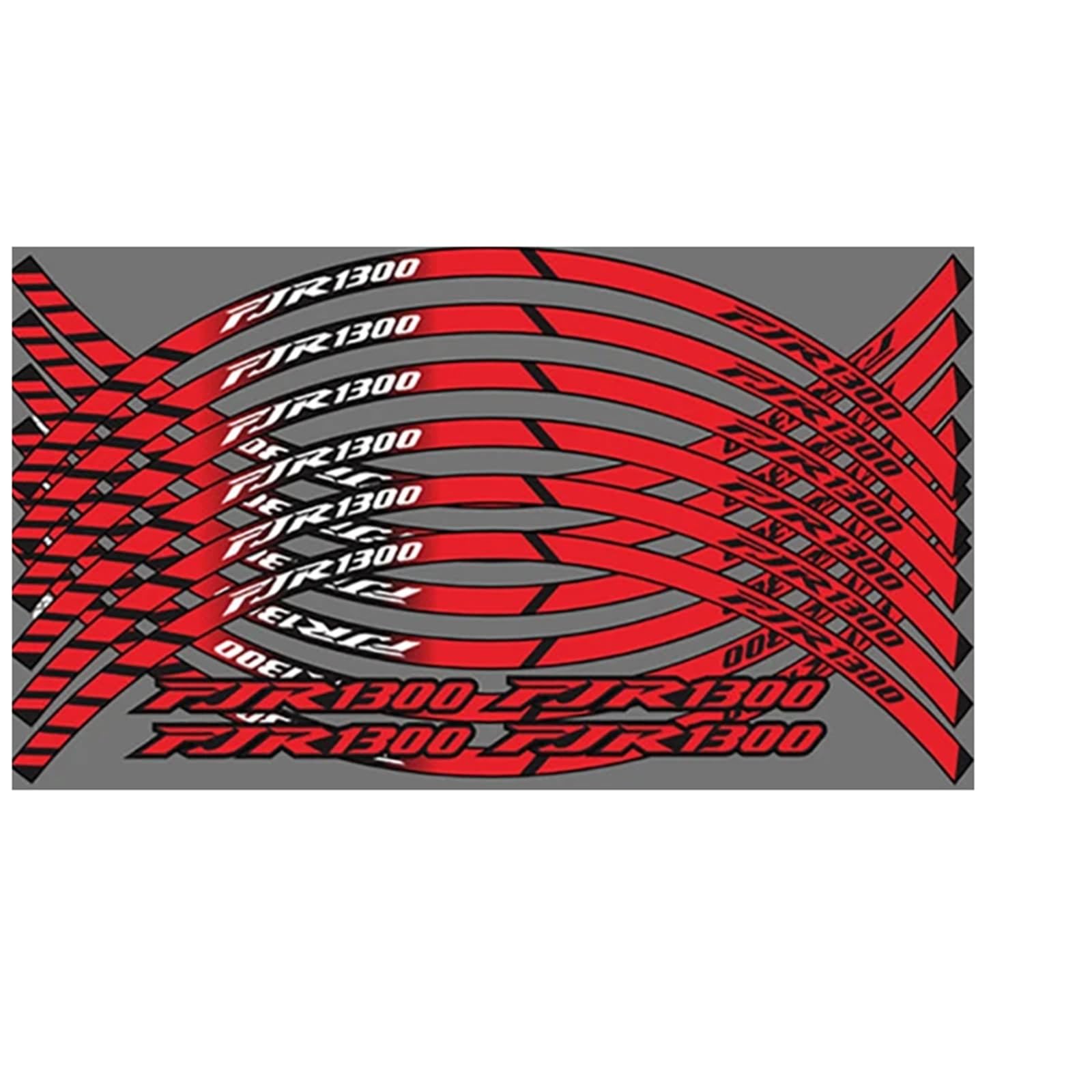 for Yamaha FJR 1300 Fjr1300 Motorcycle Rim Stickers Waterproof Reflective Front Rear Tire
