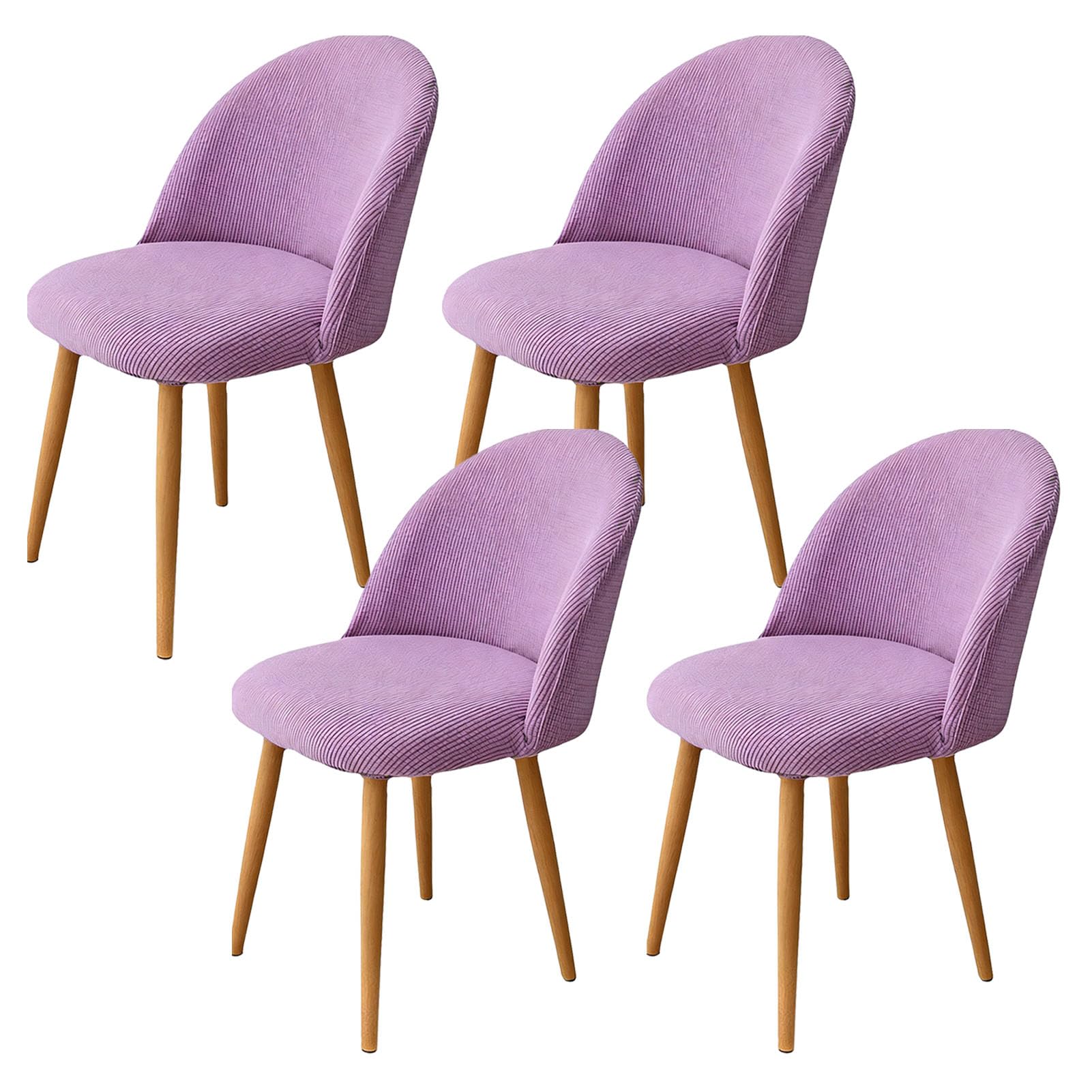 Housse de Chaise Salle à Manger Scandinave 4/2/1 Pièces, Housse Extensible Haute, Housse pour Chaise Lavable, Couvre Chaise Protege Chaise Decoration, Couvre-Siège Arc Coquille G 4 Pieces