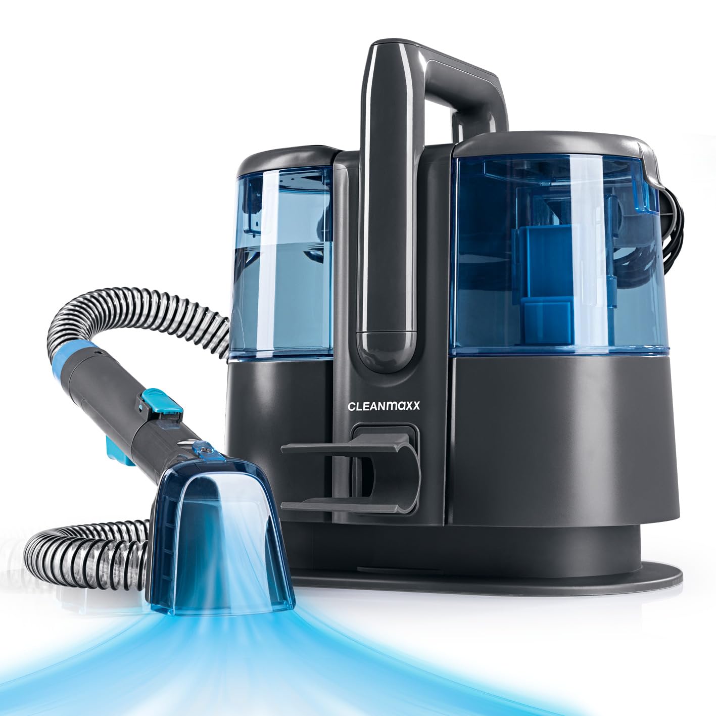 CLEANmaxx Polster und Teppichreiniger Pro Power | 3in1: Aspirapolvere lavante, Pulitore per tappeti e imbottiture | Pulitore a umido per punti | Smacchiatore per tappeti, auto, divani, imbottiture