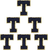 Vista 116 de 6 piezas de parches de letras de chenilla autoadhesivas, parches de letras preppy de 2 pulgadas para bolsos, ropa y sombreros, grandes pegatinas