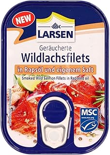 Larsen MSC Wildlachsfilets In Rapsöl & Eigenem Saft, 110 g
