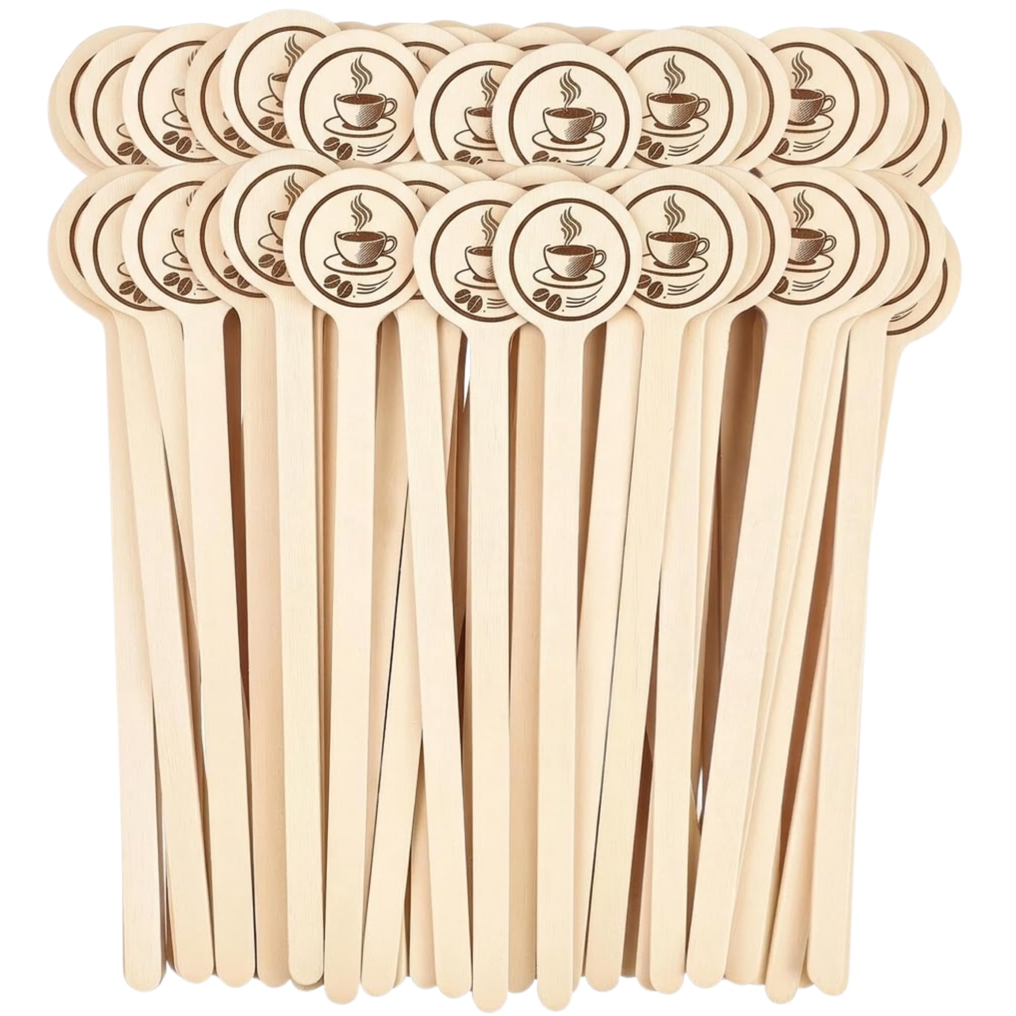 Coffee Stir Sticks 100 Pack – Wooden Coffee Stirrers (5.9”) Eco-Friendly Disposable Stir Sticks for Coffee, Tea, Bar, Office