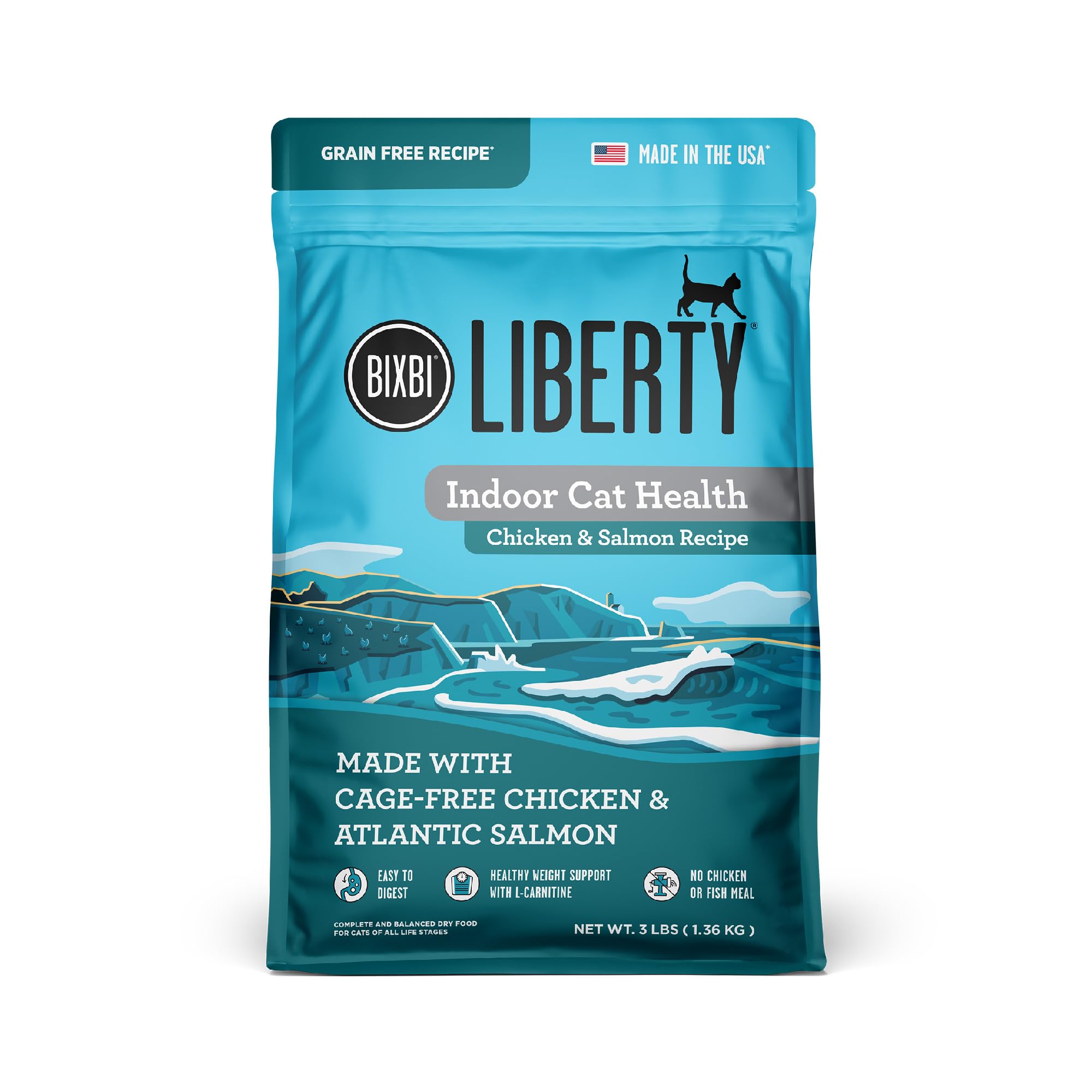 Liberty Dry Food Indoor Cat Health Chicken & Salmon Recipe, 3lb