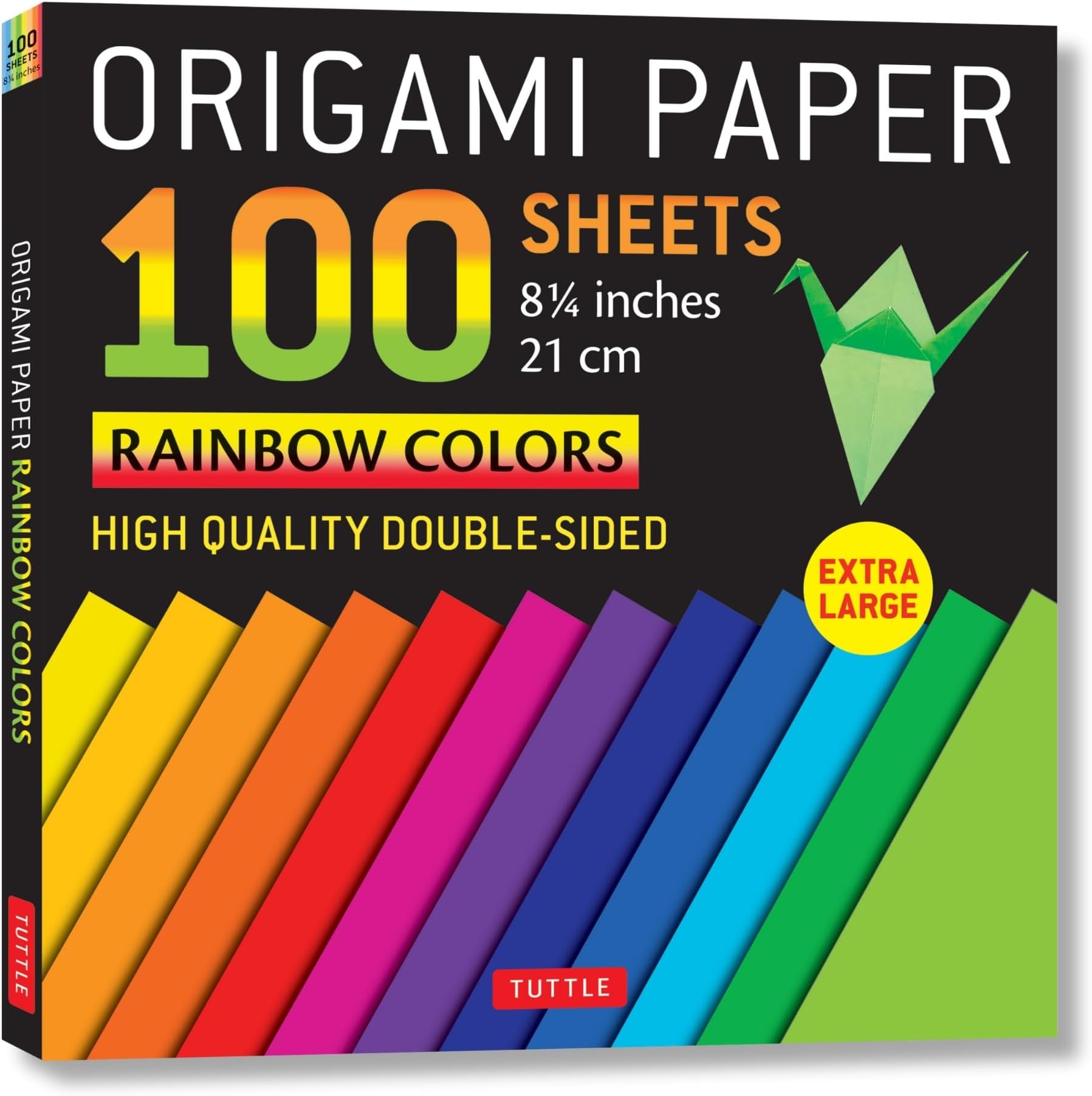 Origami Paper 100 sheets Rainbow Colors 8 1/4" (21 cm): Extra Large Double-Sided Origami Sheets Printed with 12 Different Color Combinations ... High Quality Double-Sided; Extra Large