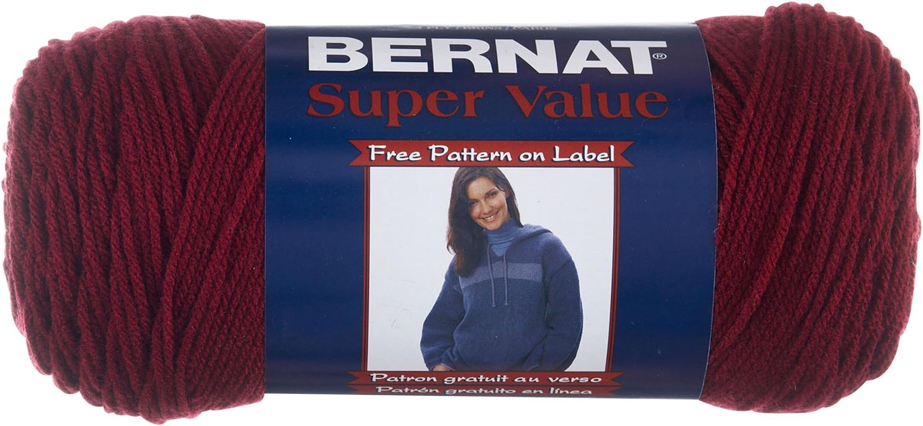 Spinrite Super Value Yarn, Burgundy