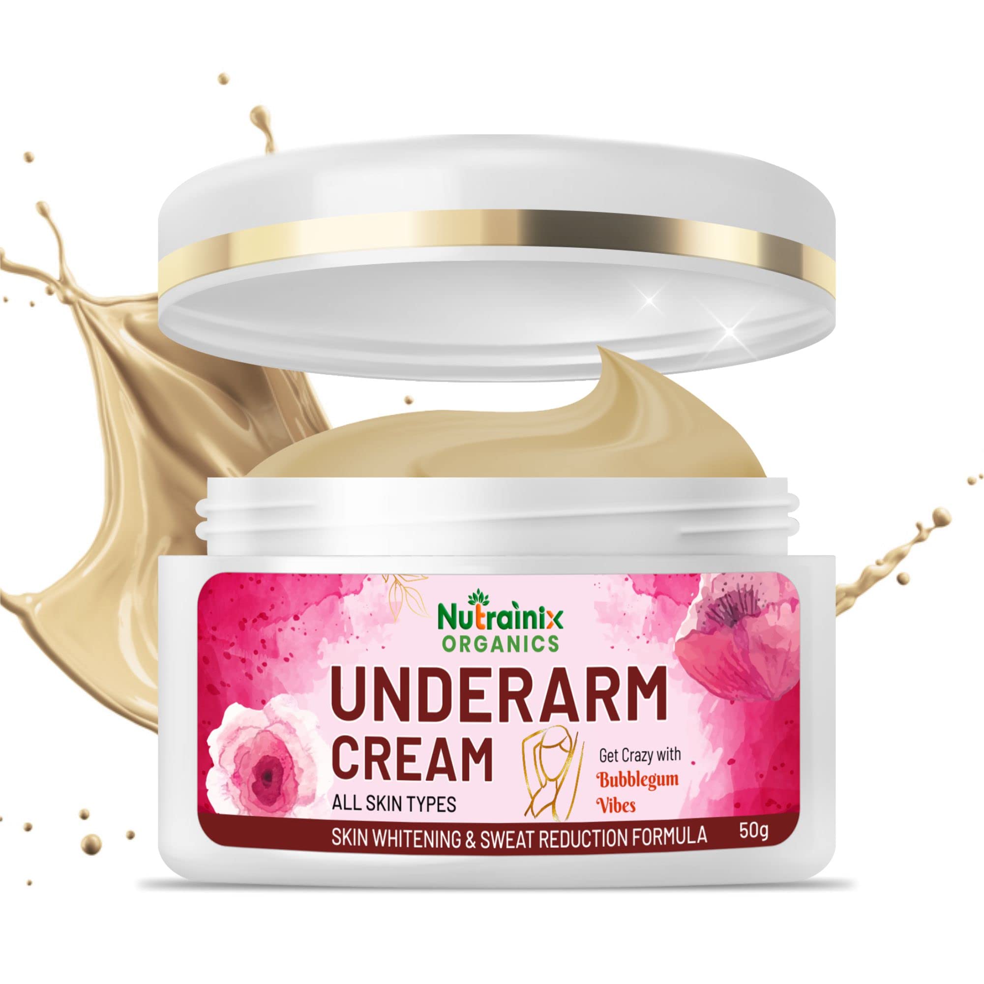 Underarm Cream for All Skin Types | Reduce Underarm Irritation | Sensitive Skin Of Underarms And Bikini Area | Get Rid of Bad Armpit - 50g