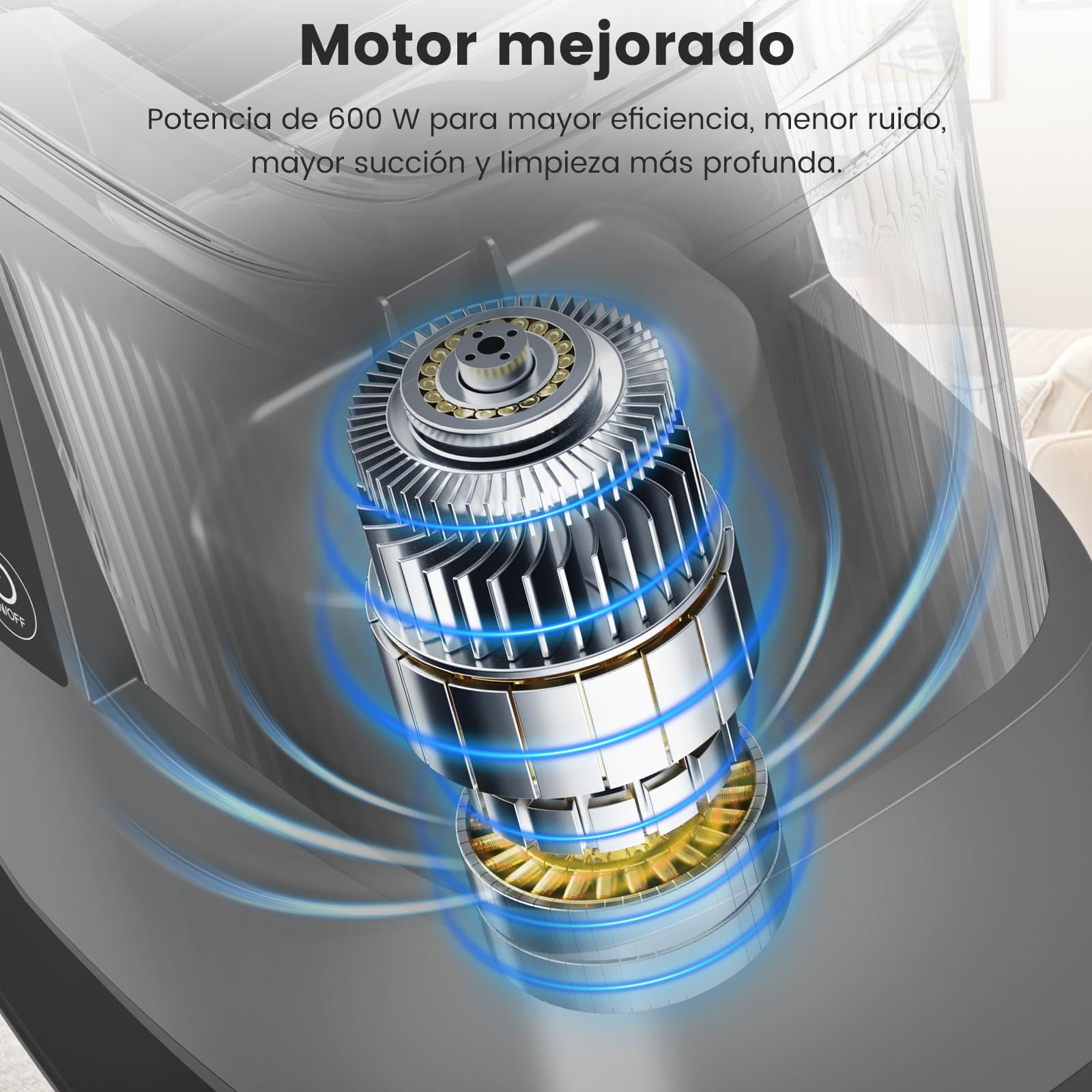 Kitcanis Limpiador de Tapicerías 17Kpa 600W Aspiradora de Agua Tapicería con 4 Accesorios, Máquina Limpiar Tapicerías Sofá Alfombra Coche, Depósitos 1.1L/1.2L, Aspirador Tapicerias con Agua