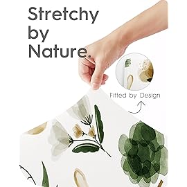 Pack N Play Sheets Fitted, TotBasic Ultra Soft Mini Crib Sheets Safari, Premium Jersey Knit Pack and Play Sheets Neutral, Stretchy Play Yard Sheets for Pack and Play Mattress, 2 Pack (Rabbit Giraff)