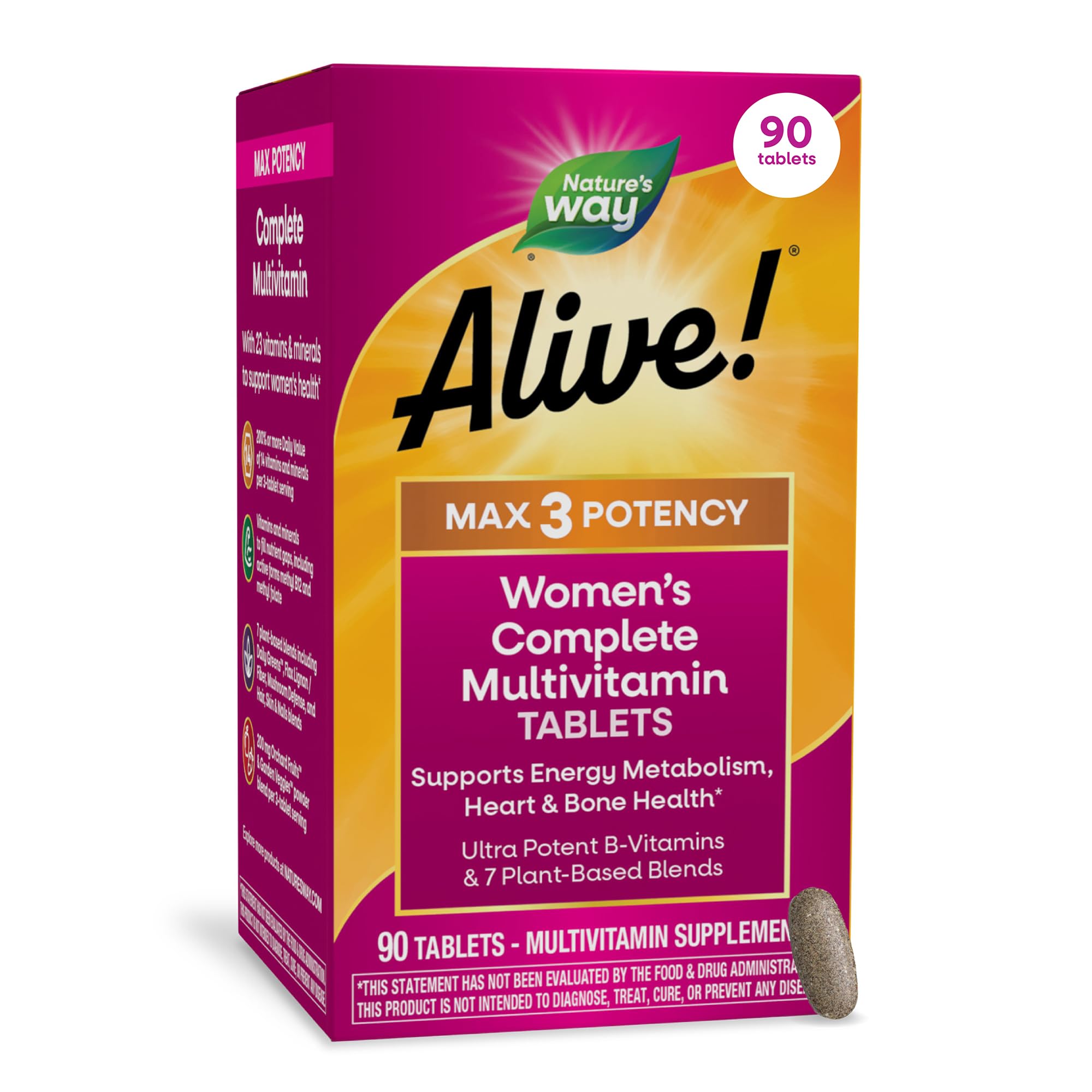 Nature's Way Alive! Max3 Potency Women's Complete Multivitamin, 90 ct