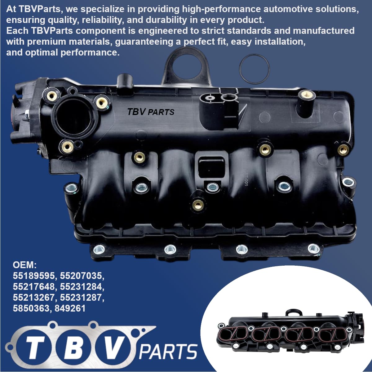 Colector de Admisión con Juego de Juntas Compatible con Motores 1.3 Diésel – Referencias OEM 55189595 55207035 55217648 55231284