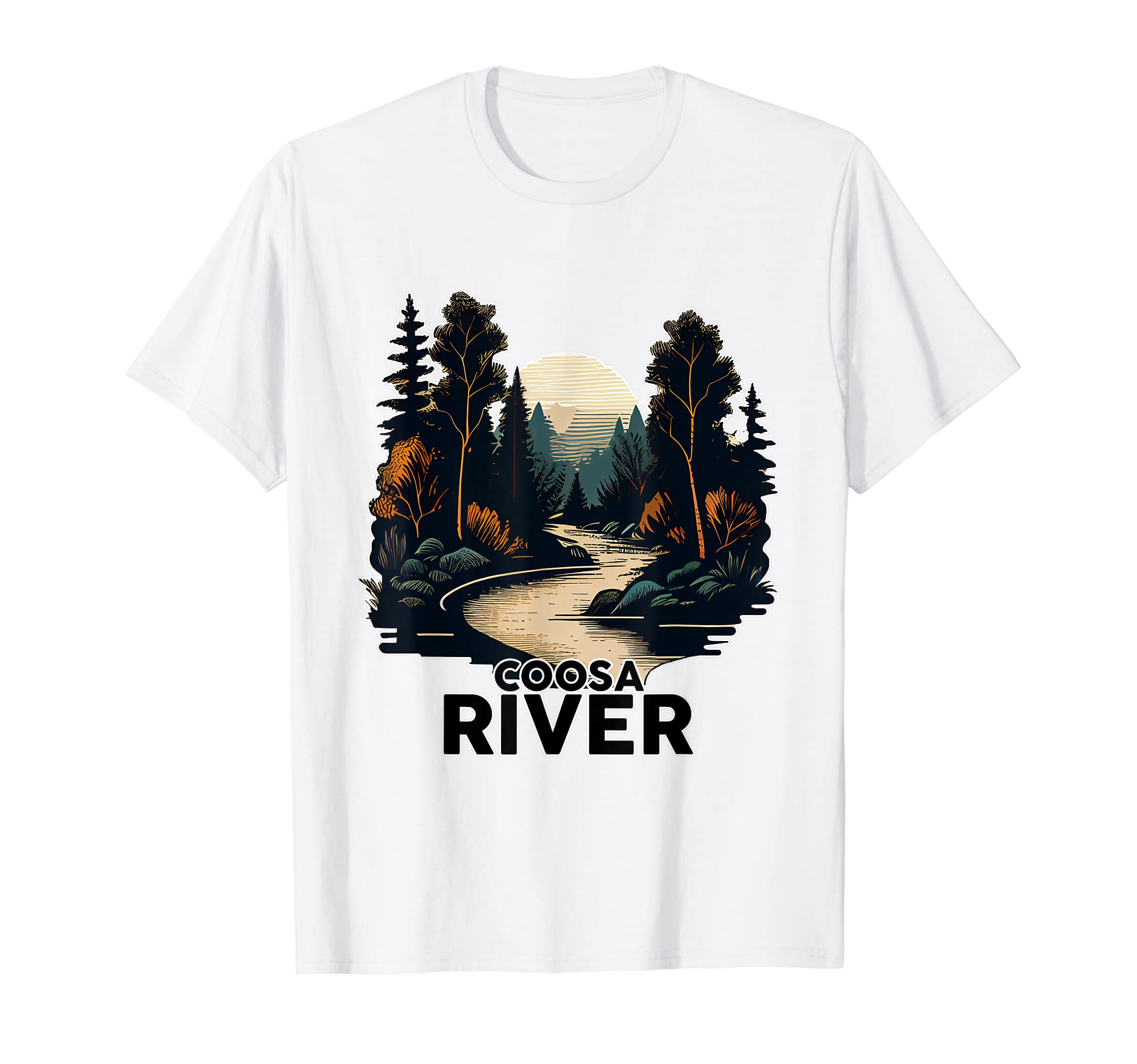 Coosa River T-Shirt Retro Minimalist River Coosa T-Shirt