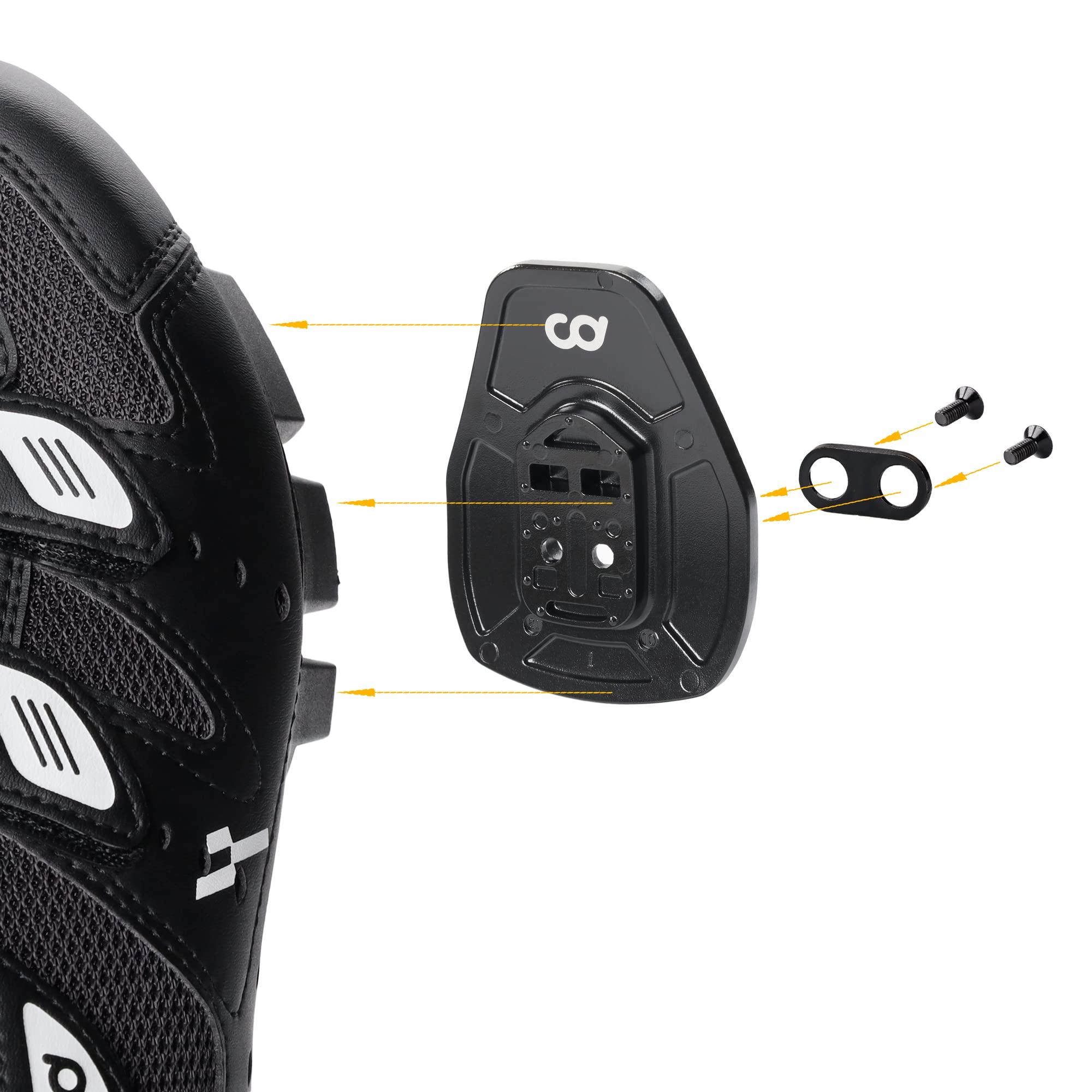 Adaptateurs De Crampons SPD Pour Chaussures Vélo Route - Conversion 3 Trous - Compatible Avec La Plupart Des Pédales Automatiques - Métal