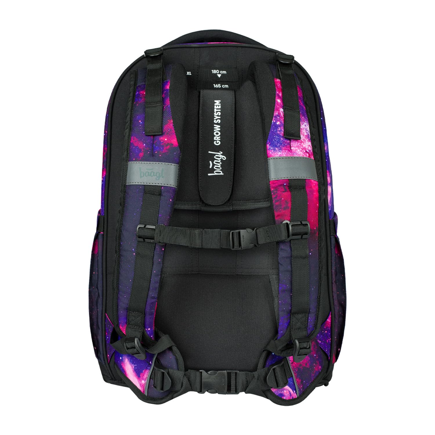 Baagl Juego de mochila escolar para niños y niñas, adolescentes, 3 piezas, mochila de skate Max, mochila escolar a partir de 3ª clase, mochila escolar con correa para el pecho, mochila ergonómica para
