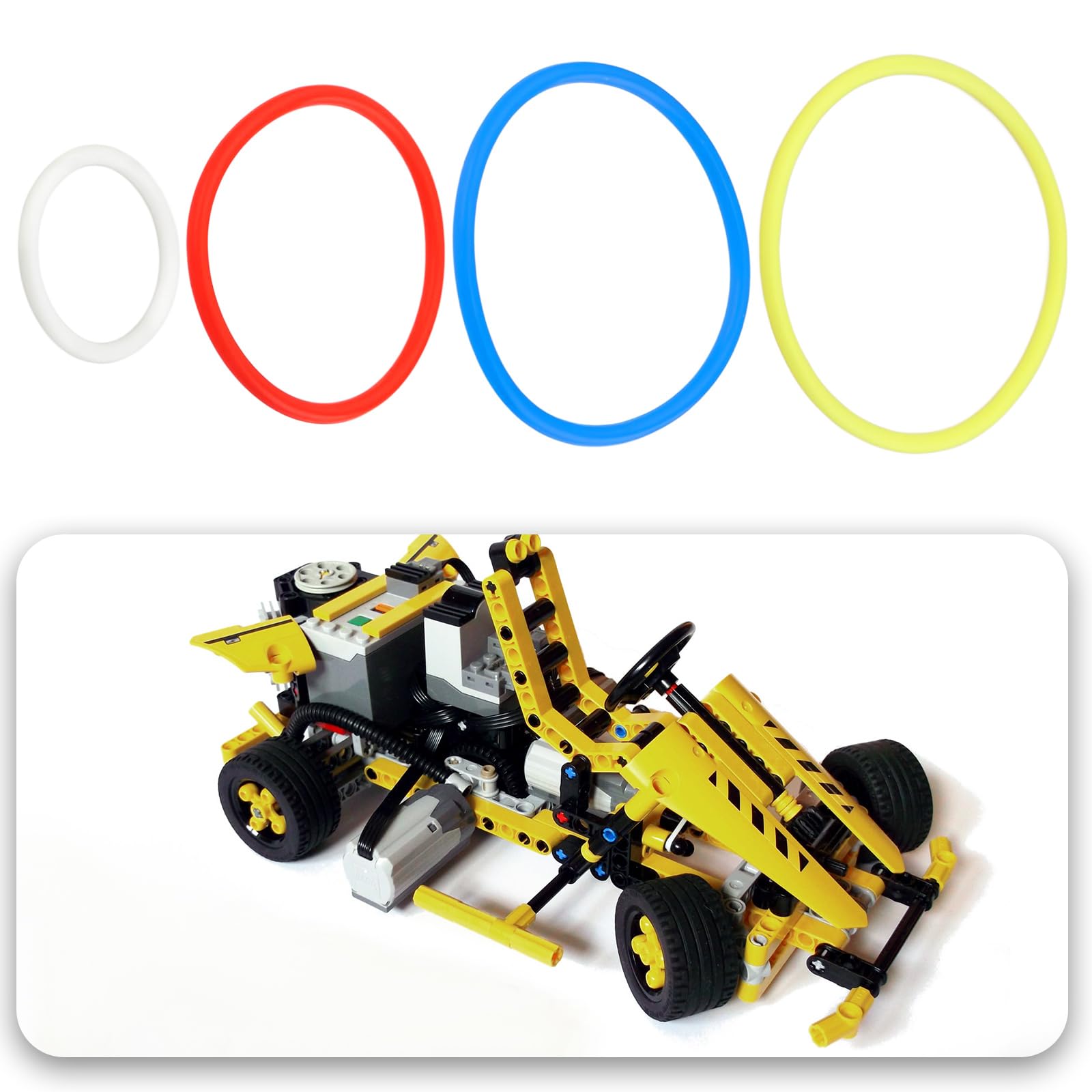 20 bandas de goma de sujeción para bloques de construcción de 2 x 2 3 x 3 4 x 4 5 x 5 compatibles con juegos de Lego 85543 85544 85545 85546