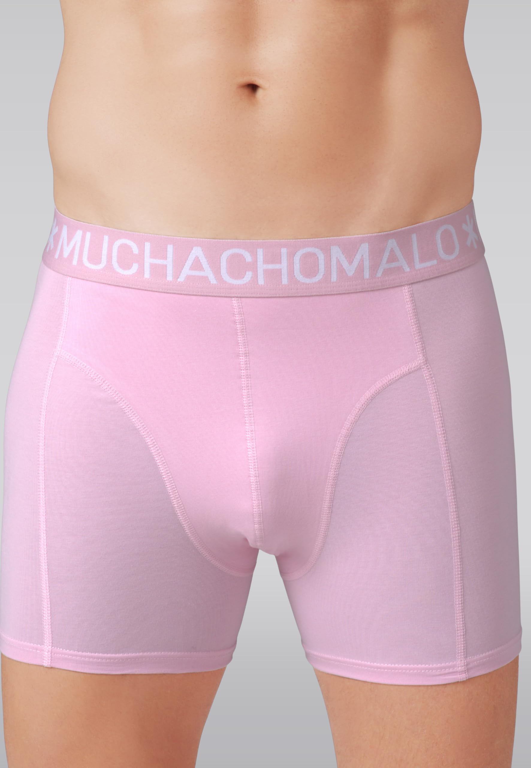 Muchachomalo Calzoncillos para Hombre, Ropa Interior Lisa de Algodón para Hombre, Pack de 7 Unidades, Bóxers Lisos de Corte Clásico con Cintura Elástica