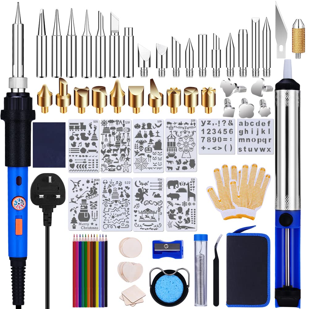 Buy Wood Burning Kit, Pyrography Pen 81Pcs 60W Wood Engraving Kit