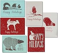 Best Paper Greetings 48-Pack Winter Animal Holiday Cards with Envelopes - Blank Inside, 4x6 Premium Cardstock for Personalized Greetings