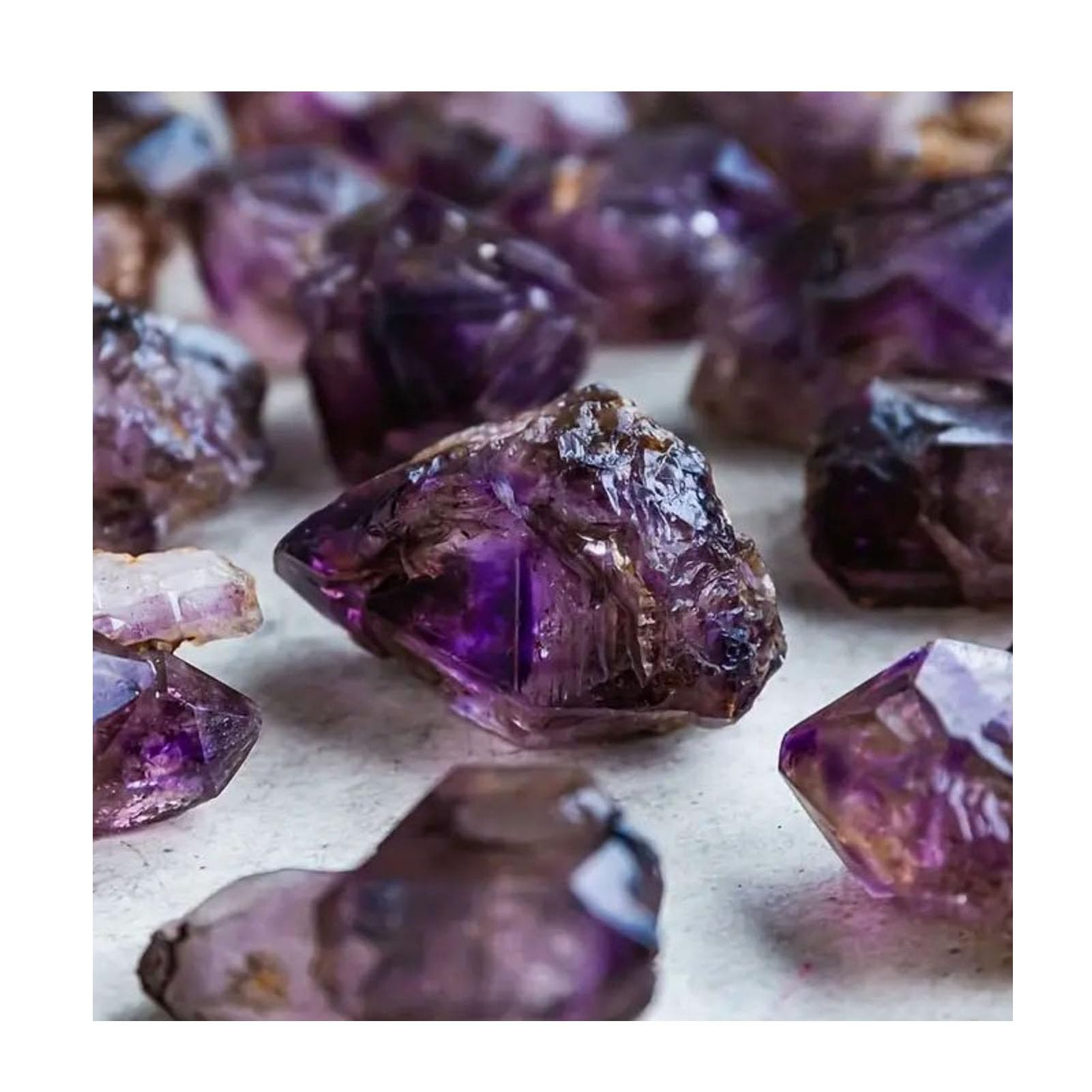 ITCLEYMDZV Amethyst Cluster Seven Crystal Stones and Crystals for Spiritual Support Minerals Decor Ornaments,5g