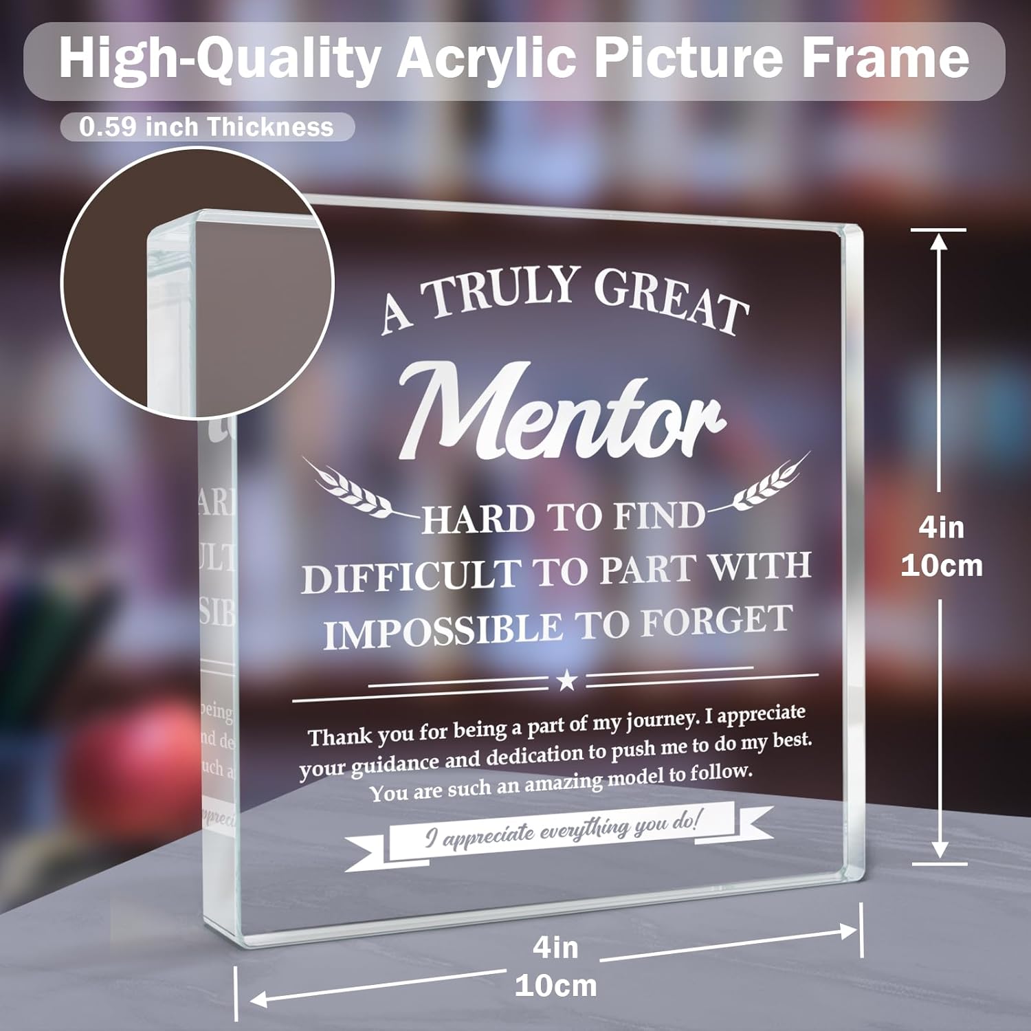 Mentor Gifts for Women Men - Thank You Gifts for Mentor, Graduation Gifts Mentor Plaque -Teacher's Day Gifts, Leaving Going Away Retirement Birthday Appreciation Gifts for Mentor, Coworker… - Image 2