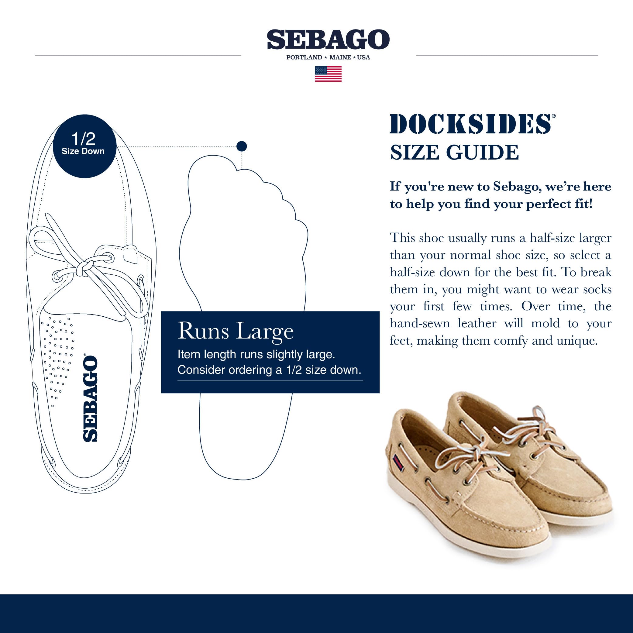 Sebago Docksides® Portland Flesh Out Woman, Beige Camel, 781111W-906 Beige