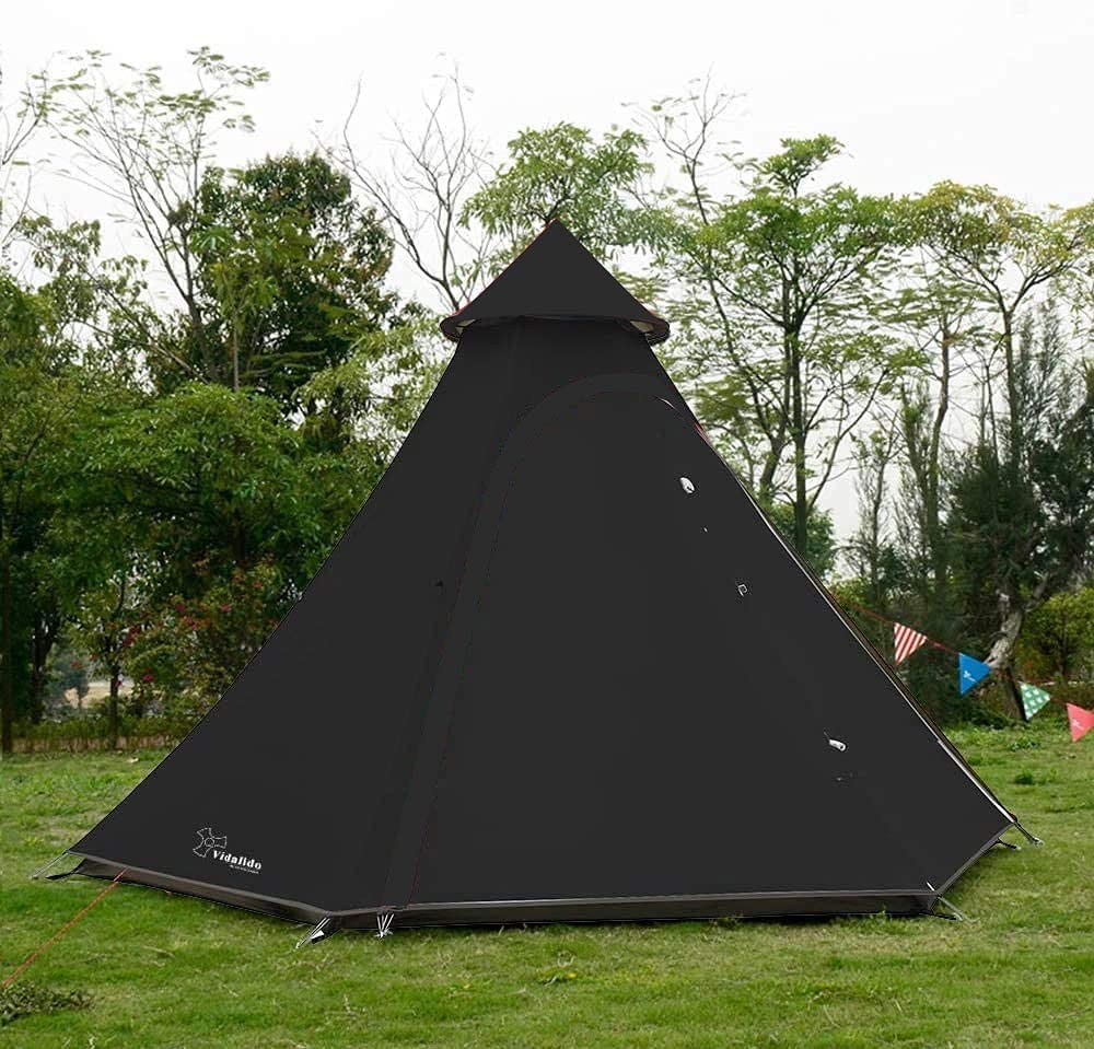 TentHome Tenda Tipi Tenda Yurte Familiare, impermeabile, 380 cm / 12,5 piedi a doppio strato, per campeggio all'aperto, escursionismo, caccia, 4 persone