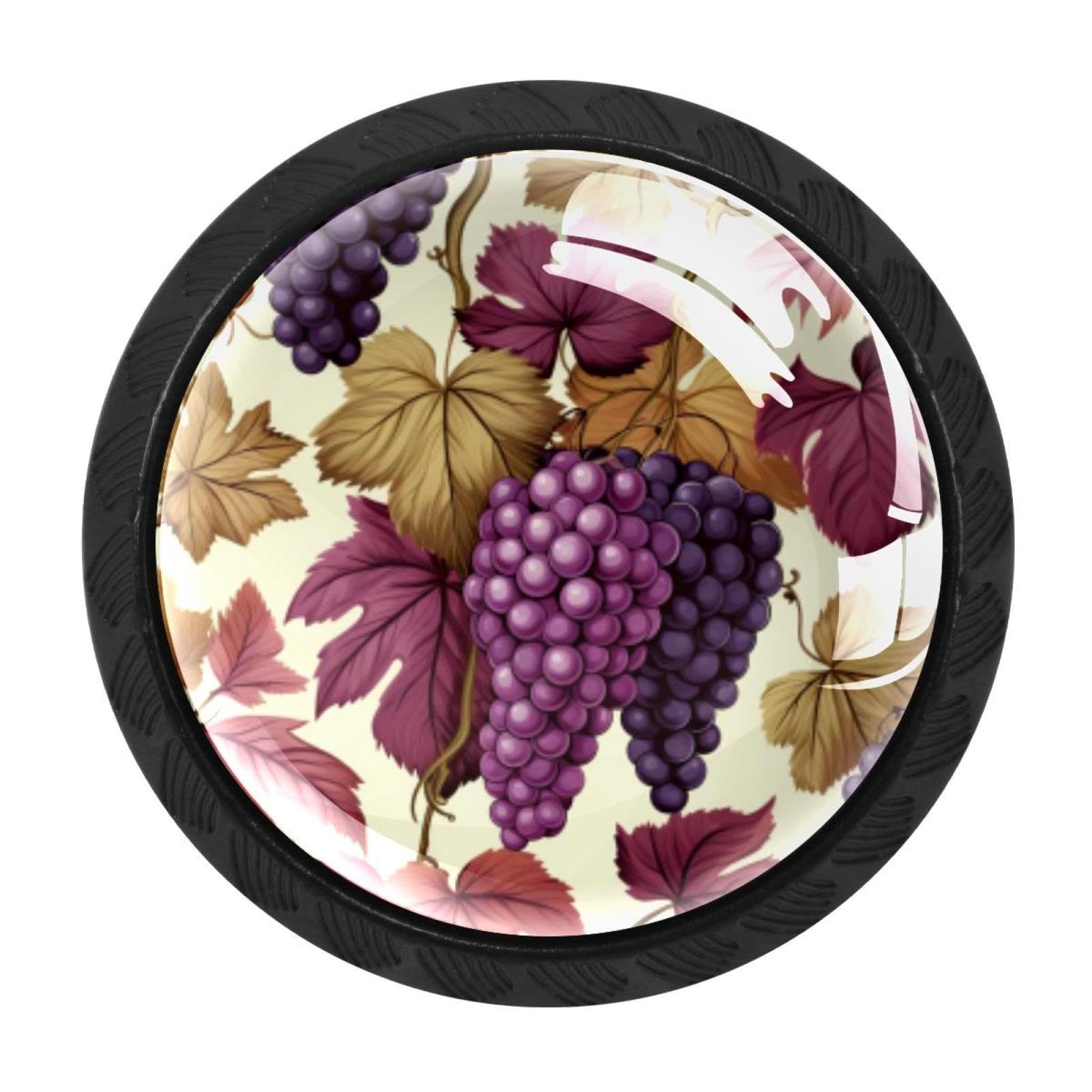 CHENZZZZ 4 Pack Thanksgiving Grape Kitchen Cabinet Knobs Drawer Knobs Door Dresser Handles for Personalized Gifts Great for Any Occasion