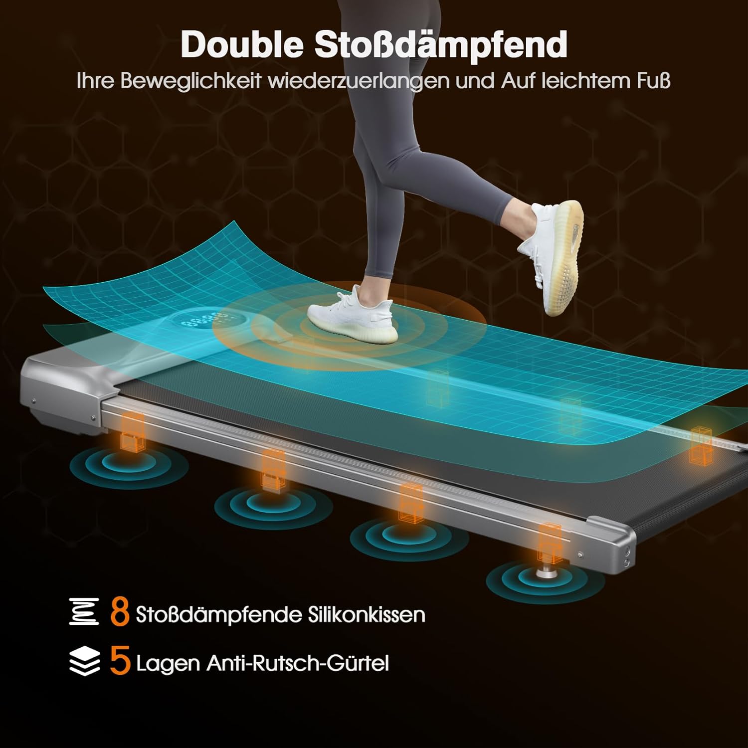 Dripex Treadmill double shock absorption system