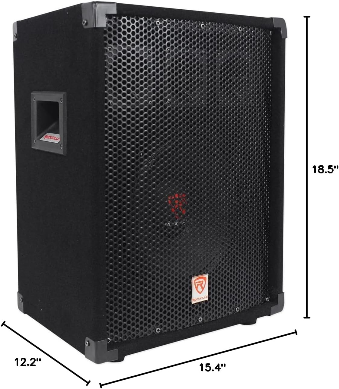 Rockville RSG10 10" 400W Peak/150W RMS 2-Way 8-Ohm Passive Pro DJ PA Speaker, 10" Woofer, 3 Piezo Tweeters, Rugged Build, Portable for Live Events, 2-Piece