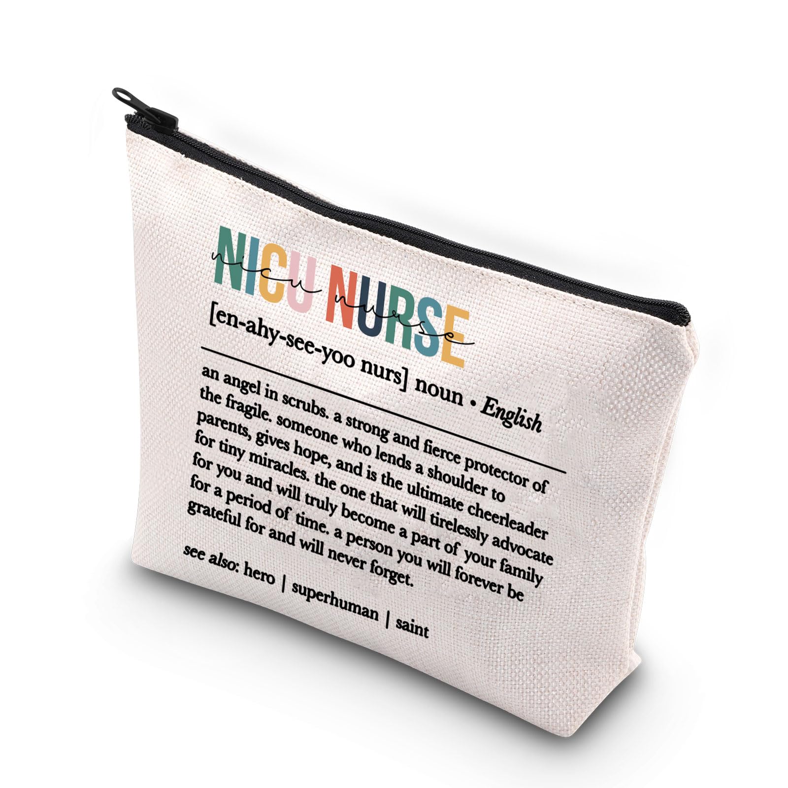 WCGXKO Nicu Nurse Gifts Neonatal Nurse Gift Pediatric Nurse Gift Nicu Nurse Makeup Bag (nicu saint)