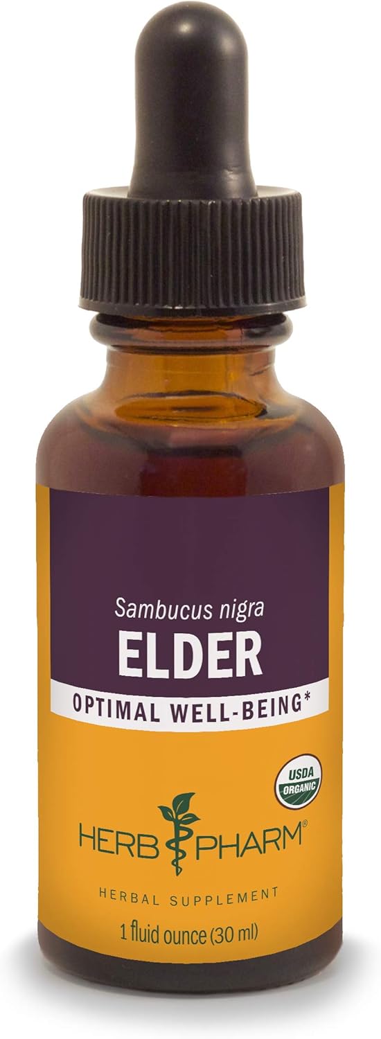 Herb Pharm Certified Organic Elder Liquid Extract - 1 Ounce