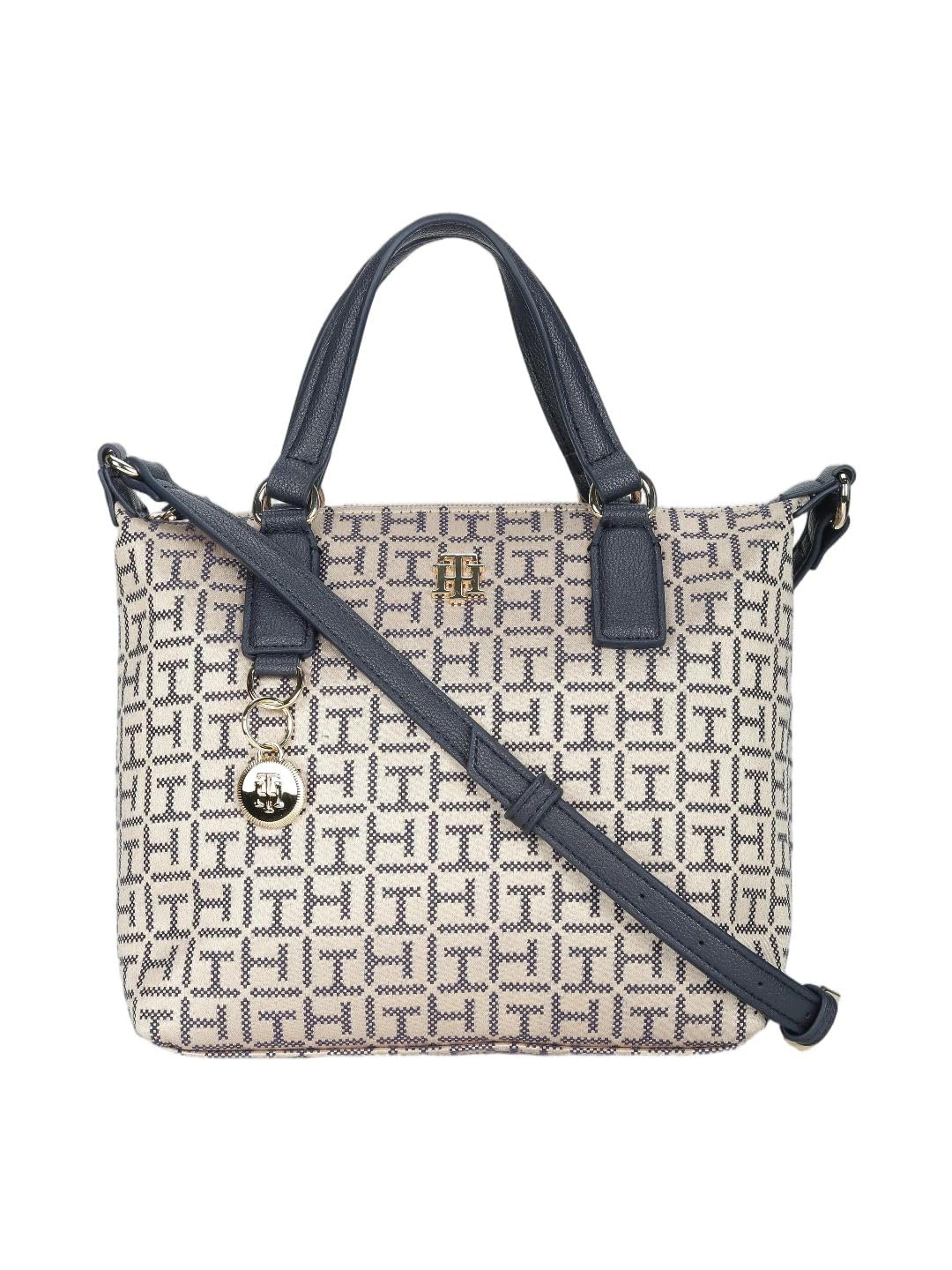 tommy hilfiger Logo Beige Polyester Handbag-picture-11